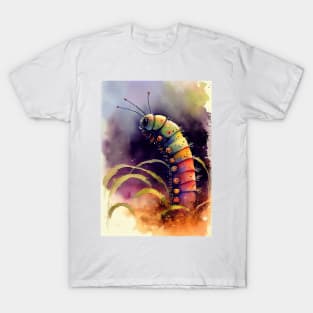 Caterpillar watercolor art T-Shirt